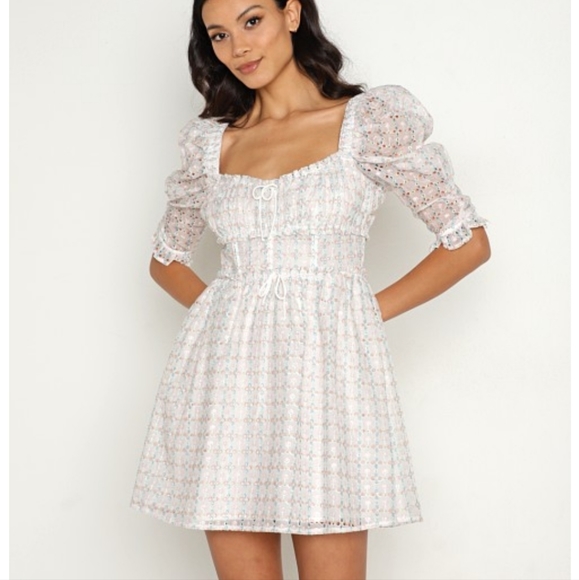 🍒NWT🍒 FOR LOVE & LEMONS EYELET DRESS - Picture 2 of 8